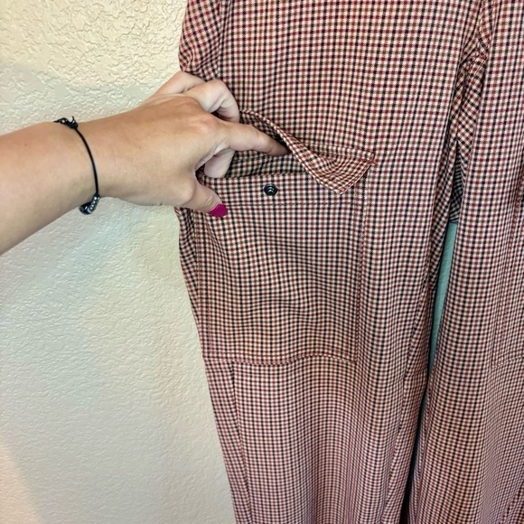 NWT Plaid Pants A New Day Stretch Panel Adaptive Pants Brown Red Cream Pockets - Picture 6 of 13